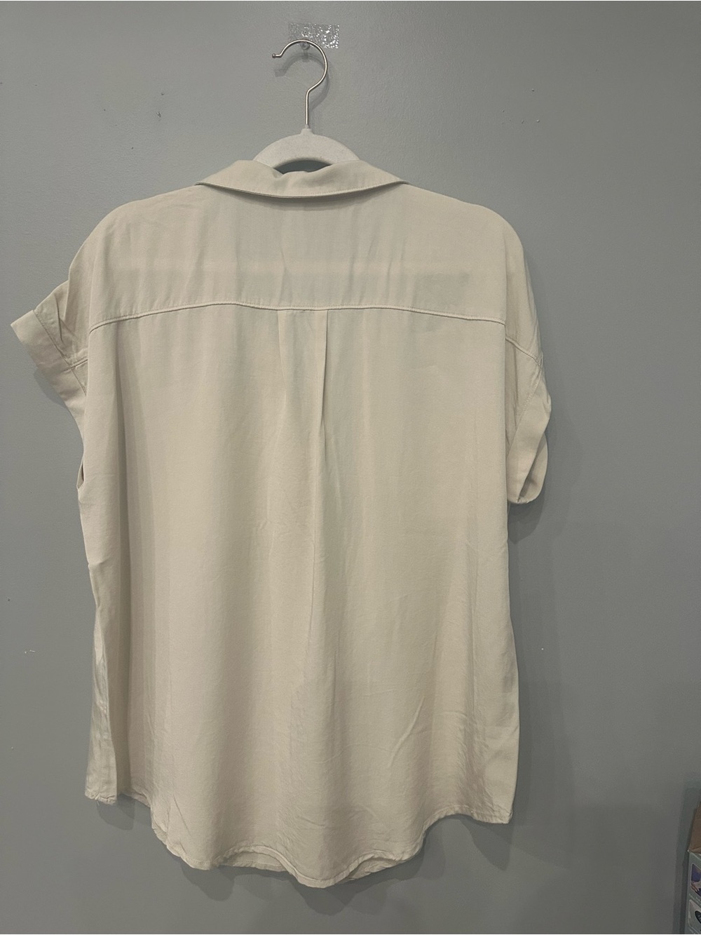 Zenana Relaxed fit Short-Sleeve Shirt - Beige - Picture 7 of 7